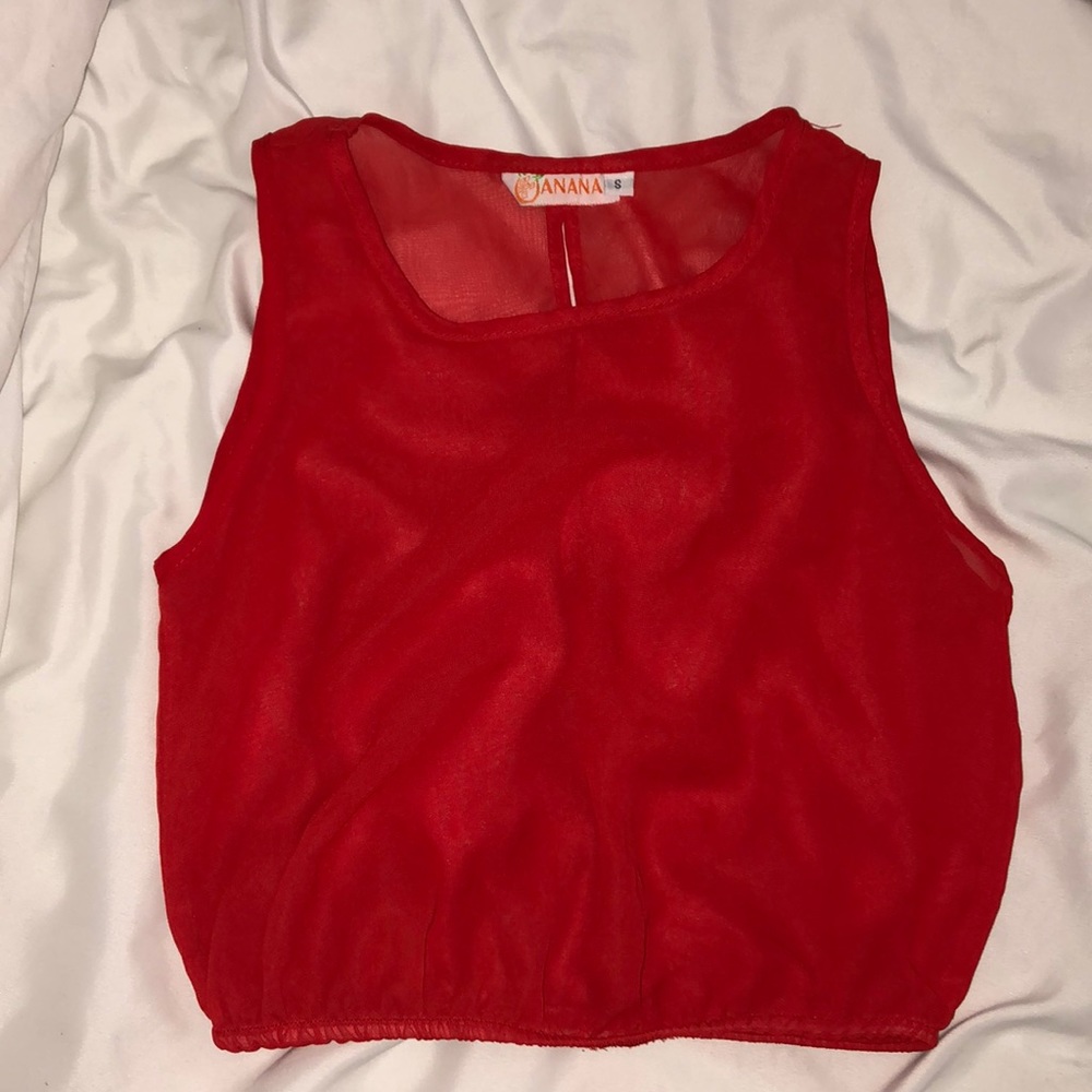 Red crop top